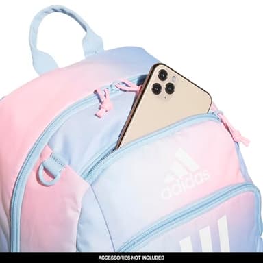 adidas Unisex Kid's Creator School Backpack for Girls & Boys — Durable Bookbag, Dazed Gradient Clear Sky/Clear Sky Blue/Pink Spark, OSFA - Image 4