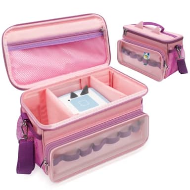 Sun3drucker Carrying Case for Toniebox 2/1,Carrying Travel Bag for Toniebox Starter Set and Tonie Figures, Toniebox 2 Audio Player Bundle Portable Storage Bag (Pink) - Image 1