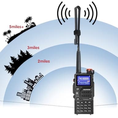 BAOFENG Radio Ham Radio Handheld K5Plus 10W Long Range Rechargeable NOAA Weather Receiver 5RM UV32 Tactical Two Way Radio Walkie Talkie for Adults with USB-C Charging for Hunting Survival Gear,2Pack - Image 2