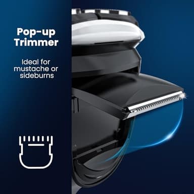 SweetLF Electric Razor for Men with Pop-Up Trimmer, IPX7 Waterproof Electric Shaver, Rechargeable Cordless Shavers for Men, Type-C, 120Mins Runtime, Plug & Play, Blue - Image 7