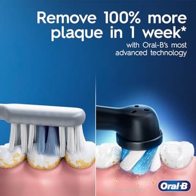 Oral-B iO Deep Clean Rechargeable Electric Powered Toothbrush, White with iO Series 3 Limited, 2 Brush Heads and Travel Case - Pressure Sensor to Protect Gums - 3 Cleaning Settings - 2 Minute Timer - Image 2