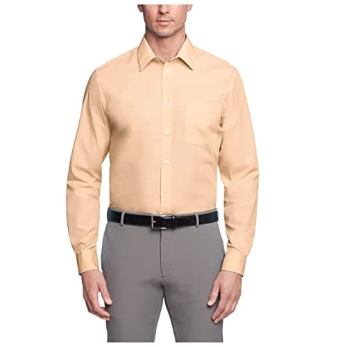 Van Heusen Men's Dress Shirt Regular Fit Poplin Solid, Scallop, 14.5" Neck 32"-33" Sleeve - Image 1