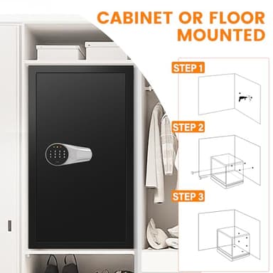 7.0 Cuft Large Fireproof Safe Box, Home Safes Water and Fireproof, Security Box with Digital Keypad, 3 Removable Shelves, Smart Alert and Sensor Light, Safes for Money Jewelry Valuables - Image 8