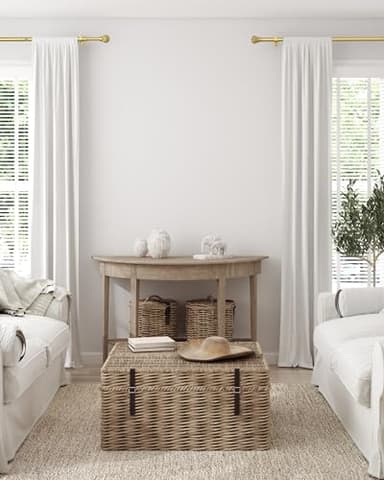 Box Space Curtain Rods for Windows 28 to 48 Inch, Gold Curtain Rod Adjustable Drapery Rods with Exquisite Finial for Living Room, Bedroom, Kitchen, Outdoor Patio, Gold - Image 3