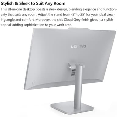 Lenovo 24 23.8" FHD All-in-One Desktop Computer for Home Office, Intel Processor 8-Core (Beat i5-1140G7), 16GB DDR4 RAM, 512GB PCIe SSD, WiFi 6, Bluetooth, Business AIO, Windows 11 Pro, Vent-Hear - Image 9