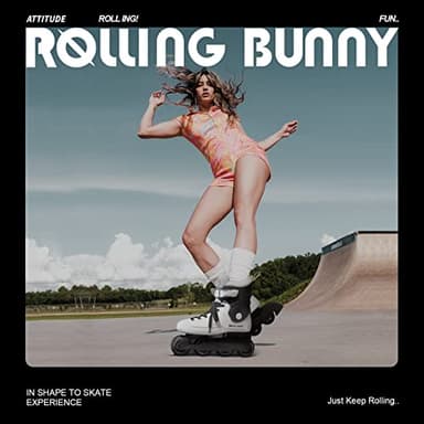 RollingBunny Inline Skates for Women Girls - Adult Inline Skates for Outdoor and Indoor, with Durable Outer Shell and Ankle Support, ABEC-7 Bearings, Solid and Comfortable - Image 5