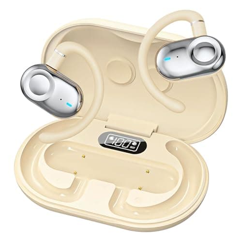 Open Ear Earbuds, Open Ear Headphones with 16mm Speakers, Bluetooth 5.4 Wireless, Biaxial Rotation, Lightweight, 20H Playtime, Over Ear Bluetooth Headphones for Running, Workout, IPX5 Waterproof - Image 1