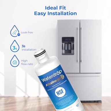 Waterdrop Alkaline DA97-17376B Water Filter, Enhances pH, Replacement for HAF-QIN/EXP, DA97-08006C, RF28R7201SR, RF28R7351SG, WD-F45-AL, 3 Filters - Image 8