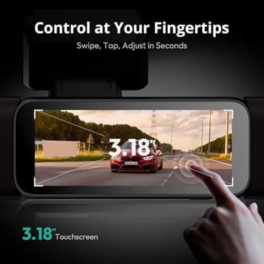 3K 4 Channel Dash Cam, 560° All-Sides View, Front and Rear Inside Car Camera with 3.18”Touch Screen, Dash Camera 24/7 Parking Mode, Built-in GPS 5.8G WiFi Night Vision Voice Control, Free 128GB Card - Image 5
