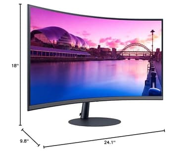SAMSUNG 27-Inch S39C Series FHD Curved Gaming Monitor, 75Hz, AMD FreeSync, Game Mode, Advanced Eye Comfort, Frameless Display, Built in Speakers, Slim Metal Stand, LS27C392EANXGO, Black - Image 10