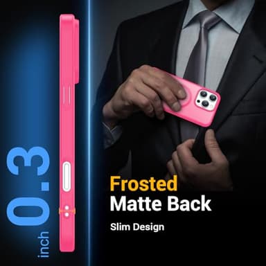 Temdan for iPhone 16 Pro Max Case [Compatible with MagSafe] [Military-Grade Drop Protection] [Anti-Fingerprint] [Anti-Scratch] Slim Silky-Soft Touch Translucent Matte Case 6.9 inch, Rose - Image 5