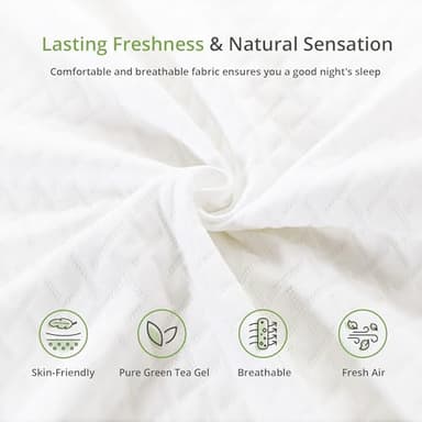 EGOHOME 6 Inch Twin Mattress for Kids, Memory Foam Mattress with Cooling Green Tea Gel, Relieve Pressure with Medium Firm Support, CertiPUR-US Certified, 75''L x 38''W, White - Image 6