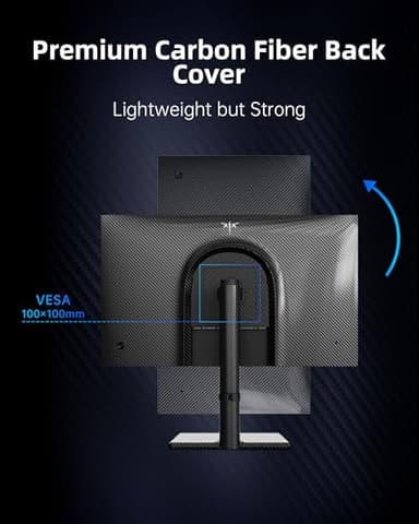 KTC 27 Inch 4K Gaming Monitor - UHD 160Hz Monitor with Fast IPS Panel, 1ms MPRT, 140%sRGB, HDR 400, Adaptive Sync, HDMI DisplayPort, Height Tilt Pivot Swivel Adjustable, Carbon Fiber Backcover, U27T6 - Image 4