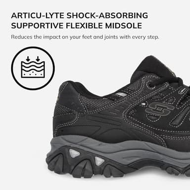 Skechers Mens Afterburn M. Fit Fashion-sneakers, Black/Charcoal, 10 US - Image 4