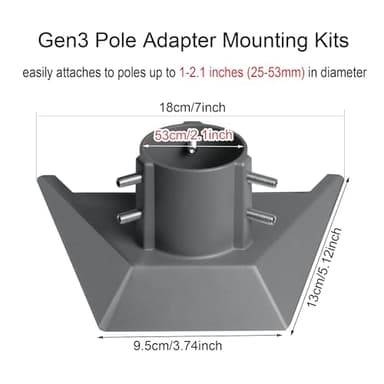 Pftjujudan Mounting Kit for Starlink,Gen 3 Pipe Adapter,V3 Pole Mount,V3 Mount Plate - Image 2