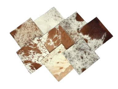 Natural Cowhide Leather Squares, Mixed Colors Hair-On Hide, 6 * 6 Inch, Pack of 10 - Image 5