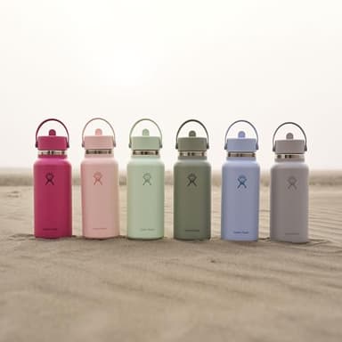 Hydro Flask Water Bottle - Insulated Stainless Steel - Wide Straw Lid, Non Spill, Leakproof in 32 Oz Trillium Pink - Image 7