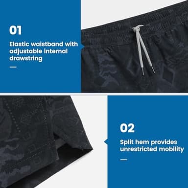 maamgic Gym Shorts for Men 7 inch Inseam with Liner Stretch 2 in 1 Workout Shorts Men Quick Dry Athletic Running Shorts - Image 4