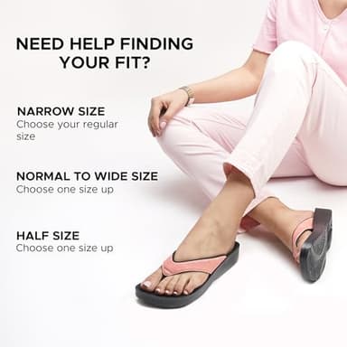 AEROTHOTIC Slip On Recovery Footwear Plantar Fasciitis Flip Flops for Women Yoga Mat Outdoor Walking Beach Ladies Arch Support Summer Thong Dressy Casual Sandals (Mellow Peach, Size 9) - Image 3