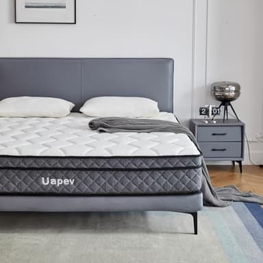 Uapev Queen Mattresses,12 Inch Queen Size Mattress in A Box, Memory Foam Hybrid Mattress with Individual Pocket Spring for Motion Isolation & Strong Edge Support, Stress & Pressure Relief,CertiPUR-US - Image 1