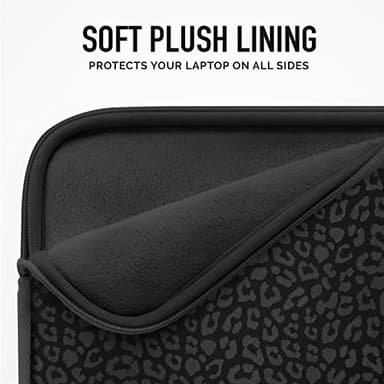 Vandel MacBook Air 13 inch Laptop Sleeve, Fits 13-13.3 inch Laptops: Neoprene MacBook Air & Pro Case, Chromebook, HP Soft Cover | Thin Computer Carrying Bag, Black Leopard Mac (M1 & M2) Pouch - Image 6