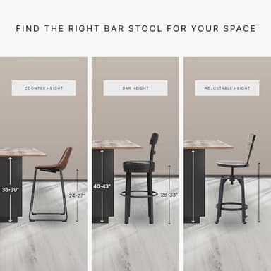 Signature Design by Ashley Valebeck | 30″ Farmhouse Pub-Height Swivel Barstool – Upholstered Cushion, Nailhead Trim, Metal & Wood Frame, Brown - Image 10