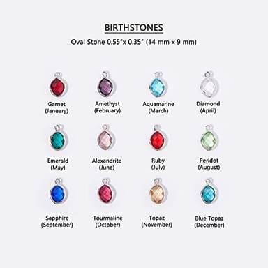 MignonandMignon Birthstone Necklace for Grandma, Initial Necklaces for Women Personalized Jewelry for Women Birthstone Necklace, Grandkids Name Gifts for Mom Necklace Family, Unique – BSON-L-D - Image 8
