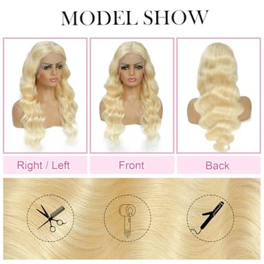 BOTNNS 28 Inch 613 13x6 Lace Front Wig Human Hair 200 Density Blonde Wig Human Hair 613 Body Wave Blonde HD Lace Front Wigs Human Hair Pre Plucked 613 Lace Frontal Wigs - Image 7