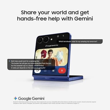 Samsung Galaxy Z Flip7 Cell Phone, 512GB AI Smartphone, Unlocked Android, Long Battery Life, 2025 US Version, Blue Shadow (Renewed) - Image 4