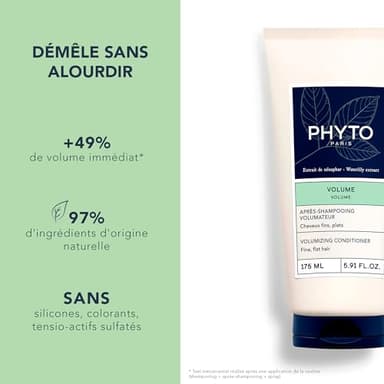 PHYTO PARIS VOLUME Volumizing Conditioner, For Fine Hair, Thin Hair, Silicone Free, 5.91 fl. oz. - Image 2