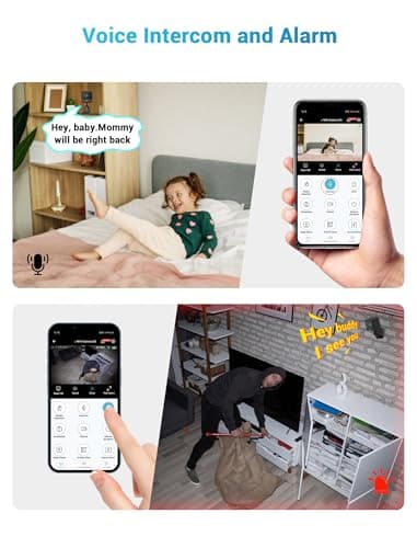 Ｓｍｈａｗｋ Smhawk Small Indoor Camera, 2K FHD WiFi Camera, Mini Home Security Camera, Cloud & SD Storage Security Camera, Motion Detection Alarm Device, Auto Night Vision, Upgraded Stable Stand;（Black - Image 3