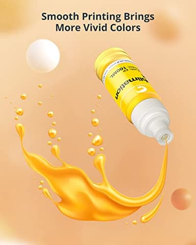 Hiipoo 580ML Sublimation Ink Refilled Bottlescompatible for ET2400 ET2720 ET2760 ET2750 ET4800 ET-2800 ET-2803 ET-2850 Inkjet Printers Heat Press Transfer on Mugs T-Shirts - Image 6