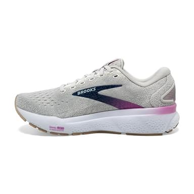 Brooks Women’s Ghost 16 Neutral Running Shoe - White/Grey/Estate Blue - 6.5 Wide - Image 5