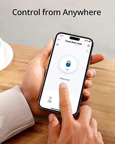 eufy Security Smart Lock C210, Keyless Entry Door Lock, Built-in WiFi Deadbolt, Smart Door Lock, No Bridge Required, Easy Installation, Touchscreen Keypad, App Remote Control, 4 AA Batteries Included - Image 2