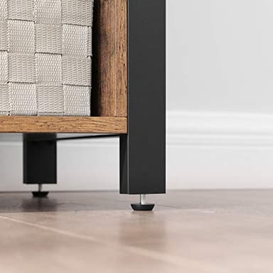 VASAGLE Lowell Storage Cabinet, Sideboard with Adjustable Shelves and Louvered Doors, Industrial, 13" D x 44.9" W x 29.5" H, Rustic Brown - Image 10