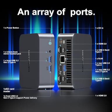 GEEKOM GT13 PRO Mini PC, Intel Core i9-13900HK (14C/20T, up to 5.4GHz), 32GB DDR4 RAM, 1TB PCIe 4.0 NVMe SSD, Aluminium Design Windows 11 Pro Desktop Computer with USB4,Wi-Fi 6E,BT 5.2,8K UHD - Image 7