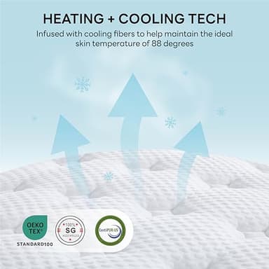 LIKIMIO 10 Inch Queen Size Mattress in a Box, Gel Memory Foam Zoned Hybrid with Cool Ice Silk Cover, Reinforced Edge Individually Pocket Springs, Zero Motion, Medium Firm, SG Made, CertiPUR-US - Image 2