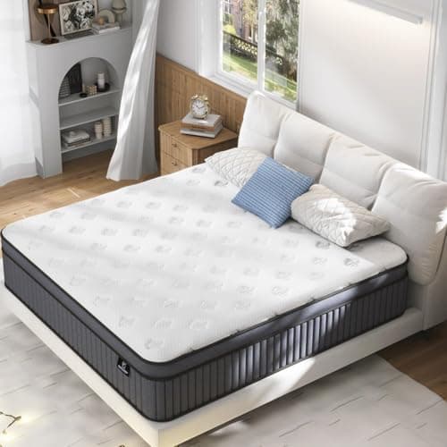 Firm King Size Mattress [Enhanced], 12 Inch King Mattress in A Box, Hybrid Mattresses with Gel Memory Foam & Independent Pocket Springs, Pressure Relief, Cooling, Additional Support, 365-Night Trial - Image 1