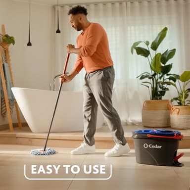 O-Cedar Genuine RinseClean Deep Clean Spin Mop Head Replacement | Machine Washable | Reusable | Microfiber Refill | 40% More Cleaning Power - Image 2