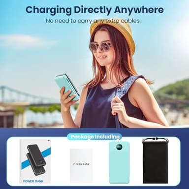 Portable Charger 33800mAh USB C Power Bank with Built-in Cables & AC Wall Plug,25W Fast Charging+QC 4.0 Phone Charger,4 Output LCD Display Battery Pack Compatible with iPhone16/15,Samsung,Android etc - Image 7