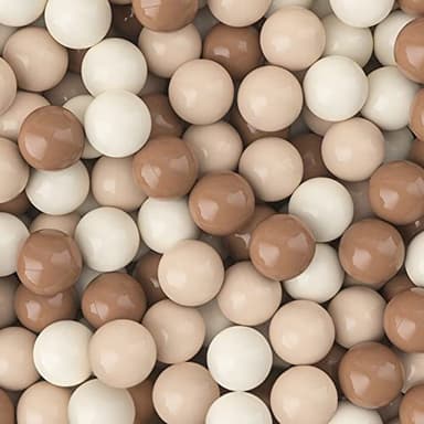 GOGOSO Ball Pit Balls for Toddlers Phthalate-Free BPA-Free Non-Toxic Crush Proof Soft Plastic Play Balls Baby Kids Shape Tent Pool Playhouse Playpen Party Decor,Coffee Brown Beige,100PCS - Image 1