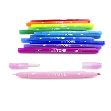 Tombow 61526 TwinTone Marker Set, Rainbow, 12-Pack. Double-Sided Markers Perfect for Planners, Journals, Doodling, and More! - Image 3