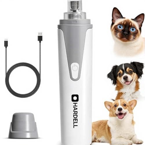 HARDELL Dog Nail Grinder, Super Quiet Dog Nail Trimmers with 2 LED Lights & 3 Grinding Ports, Safety Pet Nail Grinder for Small Dogs/Cats & Puppy - Image 1