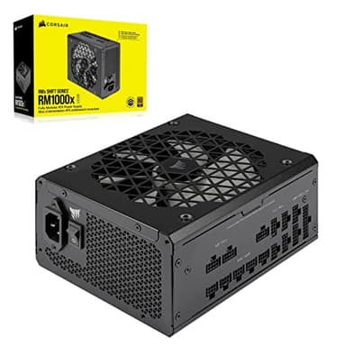 Corsair RM1000x Shift Fully Modular ATX Power Supply - Modular Side Interface - ATX 3.1 & PCIe 5.1 Compliant - Zero RPM Fan Mode - 105°C-Rated Capacitors - 80 Plus Gold Efficiency - Black - Image 1