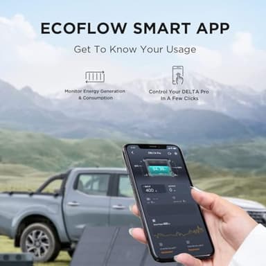EF ECOFLOW Solar Generator 120V/3.6KWh DELTA Pro with 400W Portable Solar Panel, 23% High Efficiency, 5 AC Outlets, 3600W Portable Power Station for Home Backup Outdoors Camping RV Emergency - Image 5