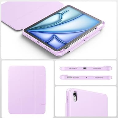 SPARIN Case for iPad Air 11 inch M3/ M2, iPad Air 7th/6th/5th/4th Gen (2025/2024/2022/2020) 10.9 inch,Case with Apple Pencil Holder, Detachable Magnetic Cover, Portrait and Landscape Stand, Purple - Image 8