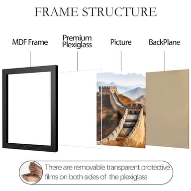 Picrit 11x17 Picture Frame, Photo Frame for Wall Mounting Display, Black - Image 5