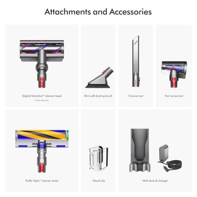 Dyson V15 Detect Plus Cordless Vacuum, Illumination Reveals dust, 240AW, 3 Power Modes, Up to 60 Minutes,² Deep Cleans Hard Floors and Carpets, Detangles pet Hair, Converts to Handheld - Image 3