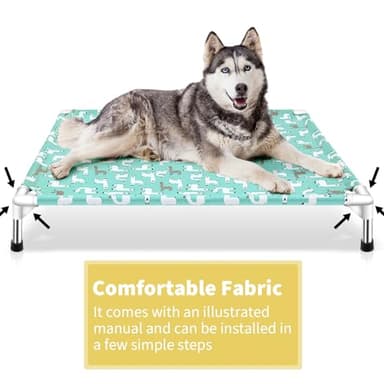 Elevated Dog Bed Pet cot for Large Dogs, Indoor and Outdoor Use for Large Pets - Image 5