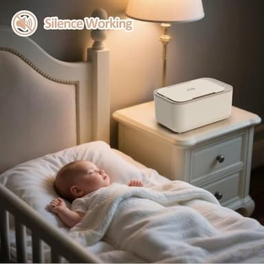 Baby Wipe Warmer, Wipe Warmer and Baby Wet Wipes Dispenser, 3 Mode Temp Control, Large Capacity, Evenly Overall Heating, Silence for Babies, Portable Diaper Wipe Warmer with Changing Light (Yellow) - Image 2